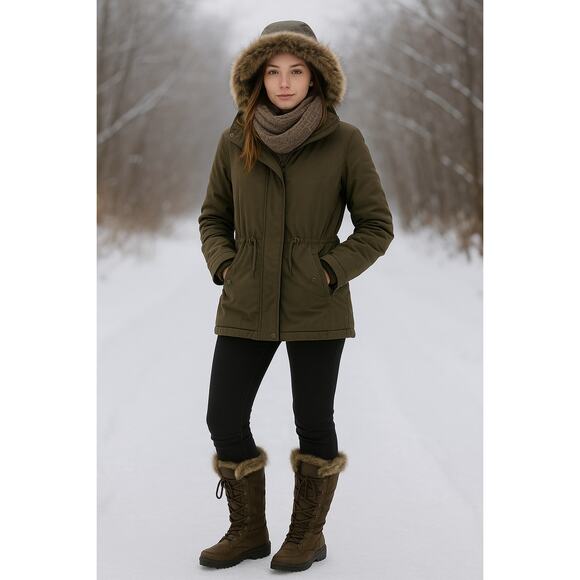 Cougar Lancaster Brown Faux Fur Winter Snow Boots Women’s 7M Waterproof - Picture 1 of 8